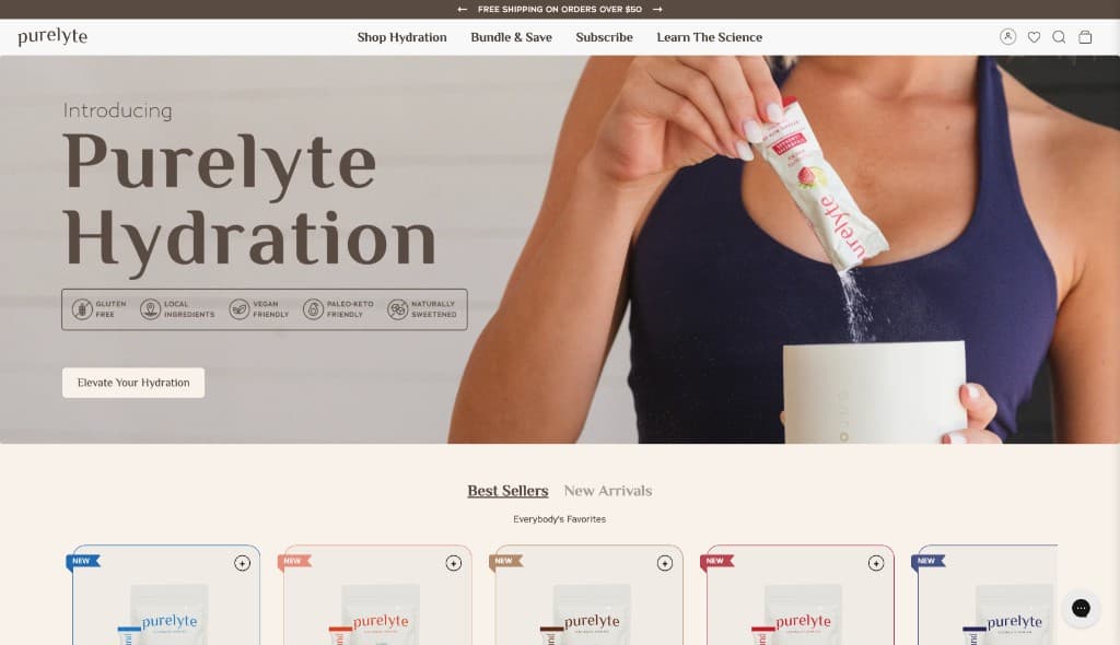 Purelyte electrolyte subscription Shopify Hydrogen platform